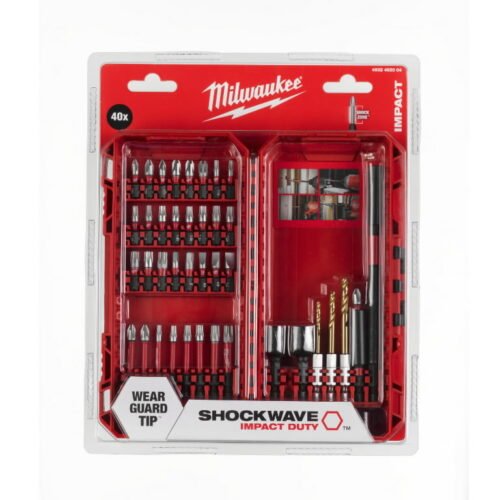 Otsakute ja puuride  komplekt Milwaukee Shockwave - 40 osaline