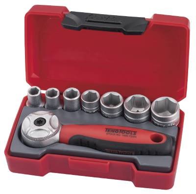 Padrunvõtmekomplekt. 1/4" nelikantkinnitusega. Teng Tools T1408