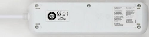 Pikendusjuhe 5m Eco-Line, 3 pesa, H05VV-F 3G1,5, valge, Brennenstuhl
