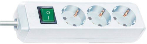 Pikendusjuhe 5m Eco-Line, 3 pesa, H05VV-F 3G1,5, valge, Brennenstuhl