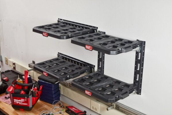 Riiulisüsteem Milwaukee PACKOUT (2 riiulit + seinaliist)
