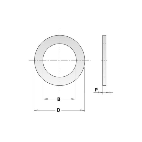 Saeketta vaheseib D=20mm B=16mm P=1,2mm, CMT