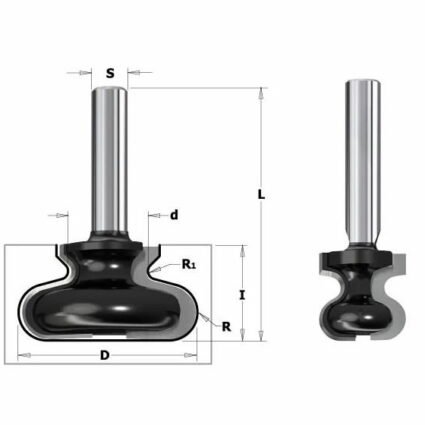Sõrmfrees tõmbeliistule S=8mm