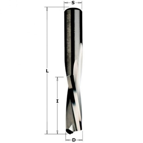 Spiraalfrees Z2 NEG.    D=6X22X70 S=8  HM RH, CMT