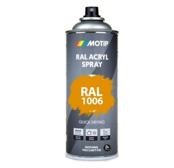 Spreivärv RAL 1006 kollane läikiv 400ml, Motip
