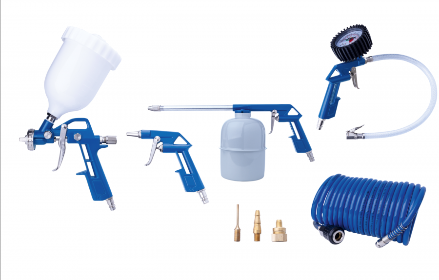 Suruõhutööriista tarvikute komplekt, 5 osa, Scheppach