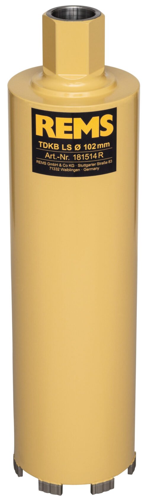 Teemant-kroonpuur REMS TDKB LS 102 × 320 × UNC 1¼