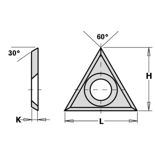 Tera HWM 22x19x2mm Z3 30°, CMT