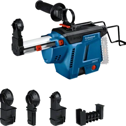 Tolmueemaldusseade Bosch GDE 18V-26 D (ilma aku ja laadijata) + 4 otsikut | Tarvikud>Tööriistade lisaseadmed | Bosch | Trollo.ee | Üle 10 000 toote