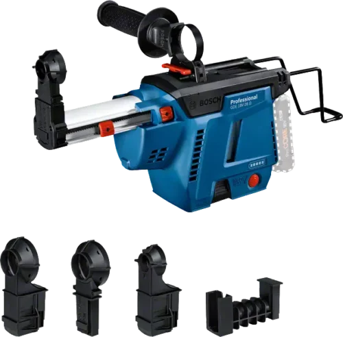 Tolmueemaldusseade Bosch GDE 18V-26 D (ilma aku ja laadijata) + 4 otsikut | Tarvikud>Tööriistade lisaseadmed | Bosch | Trollo.ee | Üle 10 000 toote