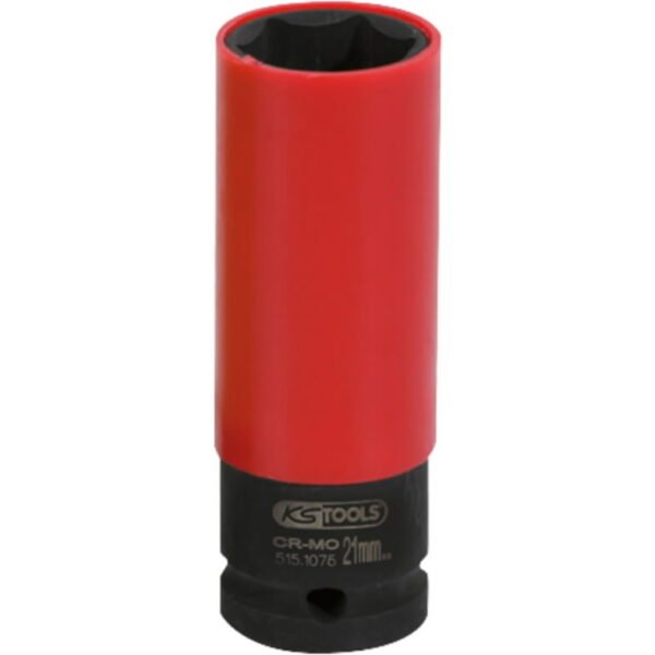 Veljepadrun pikk 1/2´´ 21mm plastkattega, KS Tools
